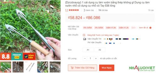 Dụng cụ nhổ cỏ bán tại Shopee